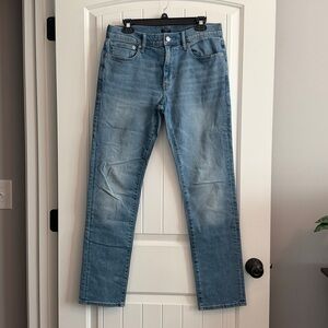 J. Crew Flex Men's Straight Jeans in Classic Blue